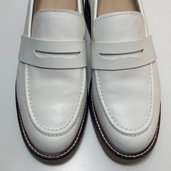 Everlane The Gum‎ Sole Penny Loafer White slip on casual work business size 10.5 - Picture 2 of 7